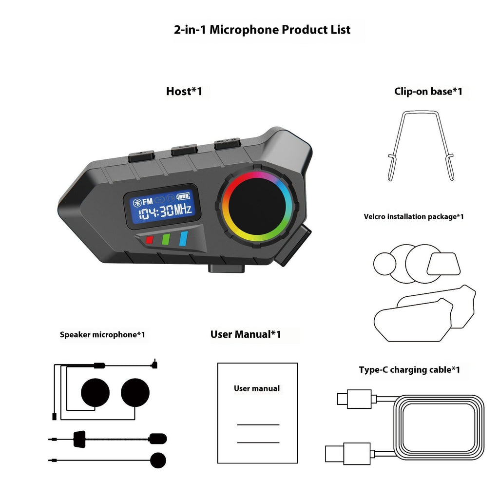 Casco de Motocicleta con Auricular Bluetooth